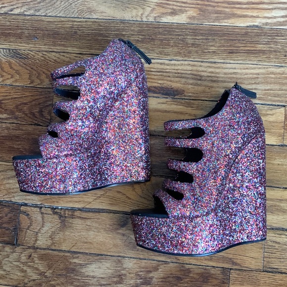 Vero Cuoio | glitter platform heels - Picture 2 of 12